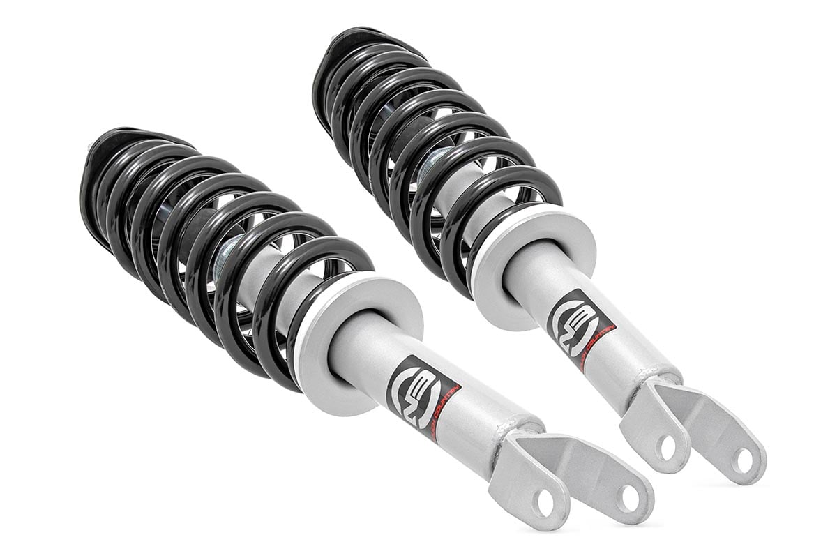 Ram 1500 Suspension Lift Kit - Front - Rough Country - N3 Leveling Struts - Silver - '10-'11